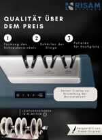 RISAM kitchen Elektro-Messerschärfer mit 3-Stufen-Schleifsystem – Professionelle Messerbearbeitung für alle Messertypen – Bild 4