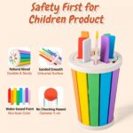 Smartwo Montessori Steckspielzeug aus Holz – Motoriktraining für Kleinkinder ab 1 Jahr – Bild 5