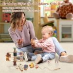Smartwo Montessori Fädelspiel aus Holz – Motorikspielzeug für Kinder ab 3 Jahren – Bild 6