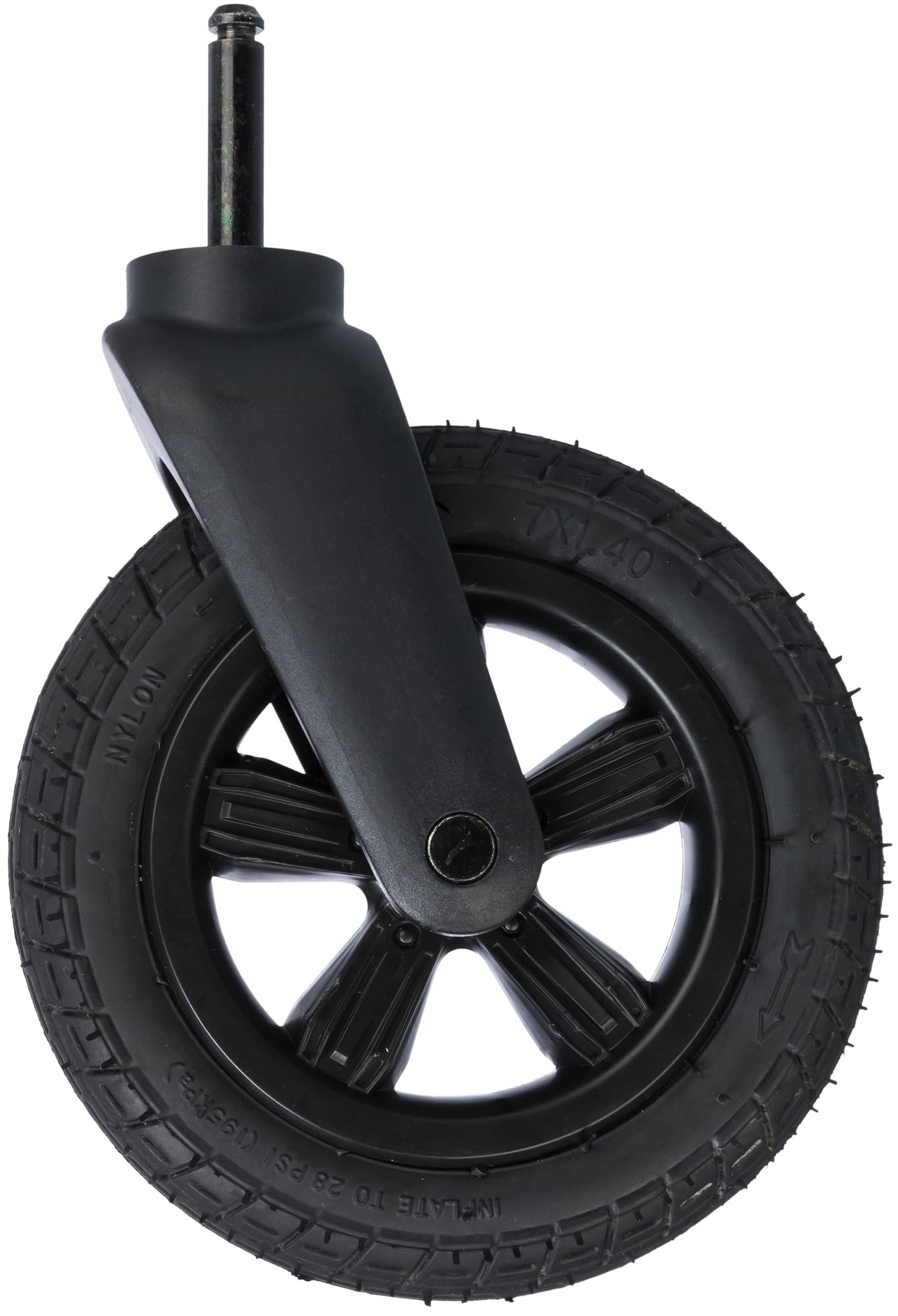TRIXIE Buggy-Frontrad für Hundeanhänger – Schnell-Click-System & 360°-Gelenk