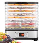 Nictemaw Dörrautomat 400W mit 8 Etagen – Digitaler Obsttrockner für Obst, Gemüse & Fleisch