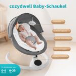 cozydwells Elektrische Babywippe bis 9 kg – Klappbar mit Bluetooth & Fernbedienung für Neugeborene – Bild 5