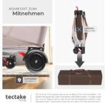 tectake® Babyreisebett 126x65x80 cm mit Matratze – Höhenverstellbar & Mobil für Reisen – Bild 4