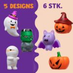 JOYIN 6er Set LED Badespielzeug Halloween – Leuchtendes Badewannenspielzeug für Kinder – Bild 4