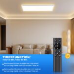 58x20 cm Dimmbare LED Deckenlampe mit Fernbedienung – 24W Rechteckige Panel für Wohn- & Badezimmer – Bild 7