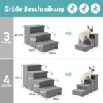 COZY KISS Hundetreppe 43x97x56cm mit Stauraum – Faltbare Haustiertreppe für kleine Hunde – Bild 2