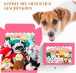SHARLOVY Hunde Squeaky Spielzeug 12er Set – Plüsch Kauspielzeug für kleine Hunde & Welpen – Bild 6