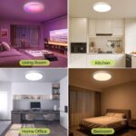 hepside LED Deckenleuchte 30cm, 24W Dimmbar mit Fernbedienung – RGB Farbwechsel & 3 Farbtemperaturen – Bild 6