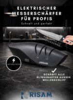 RISAM kitchen Elektrischer Messerschärfer – 2-Stufen Schleifsystem für alle Messertypen – Bild 3