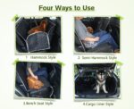 pecute Hundedecke Auto 146×136 cm – Rückbanksitzer mit Seitenschutz & Sichtfenster – Bild 4