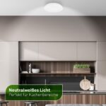 BRILONER LED Deckenlampe 29x6cm – 8W Neutralweiss 1700lm für Küche, Flur & Wohnzimmer – Bild 4