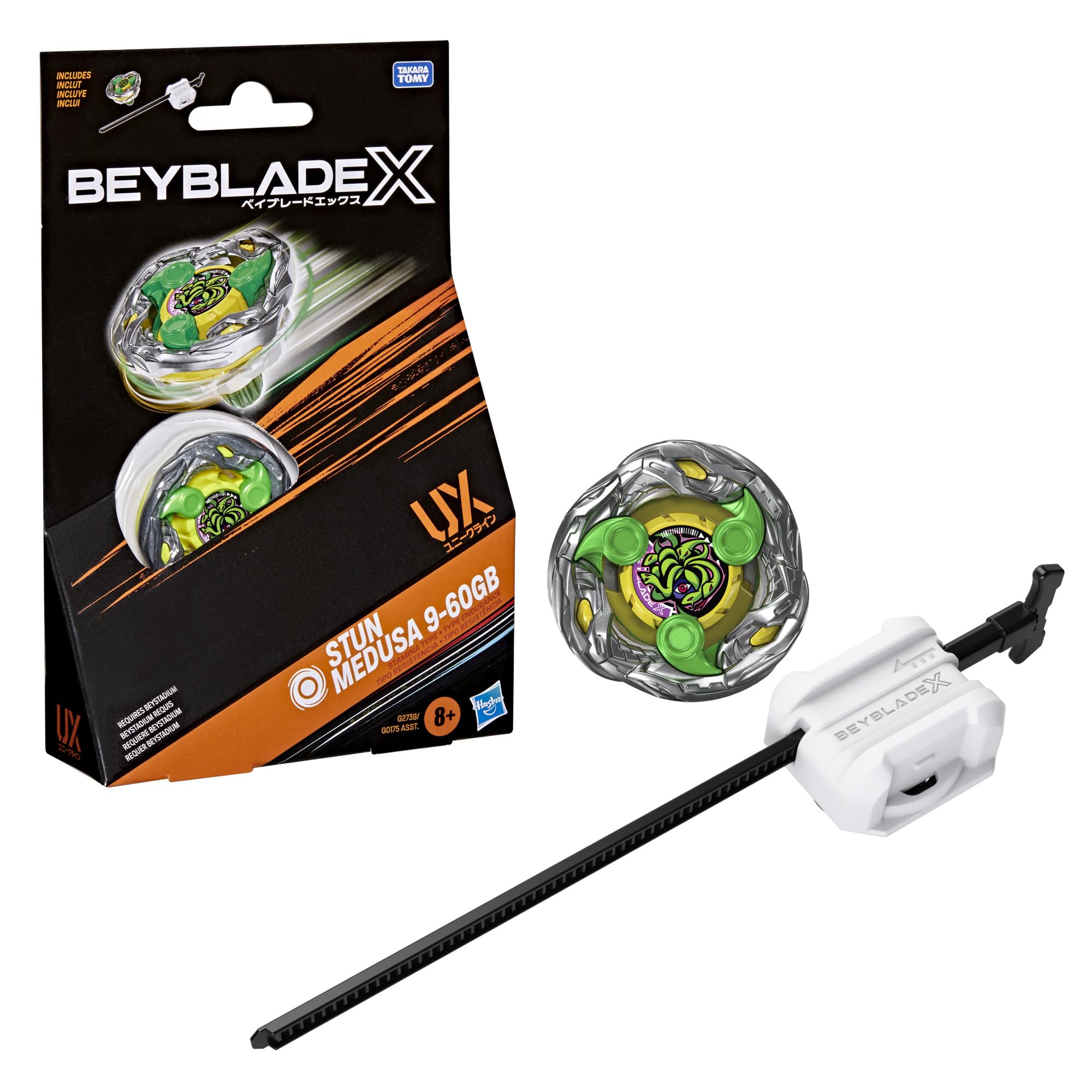 Hasbro Beyblade X Stun Medusa 9-60GB UX Starter Pack – Kampfkreisel mit Metallblade für 8+