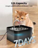 PawPoll Katzenbrunnen 2,2L – Wasserhahn-Design mit LED & Aktivkohlefilter – Bild 2