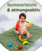 Jubi® Babydecke Sommerdecke – 100% Baumwolle, Waffelstruktur, Oeko-Tex – Bild 4