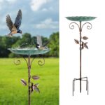 Restorgan Vogeltränke Stehend 26 cm – Stabiles Vogelbad aus Metall mit 5-Zinken-Basis