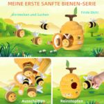 VORENUS Baby Bienenstock Spielzeug 6-12 Monate – Montessori Motorikspielzeug mit 5 Bienen – Bild 4