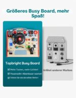TOP BRIGHT Montessori Busy Board Feuerwehrwagen mit LED – Motorikspielzeug für Kinder ab 3 Jahren – Bild 8