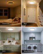 Matane LED Deckenleuchte Ø30cm mit Nachtlicht – 24W Panel Lampe 3 Farben für Schlafzimmer – Bild 7