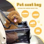 Flagest Hundeautositz für kleine Hunde bis 10 kg – Faltbar mit Sicherheitsgurt – Bild 4