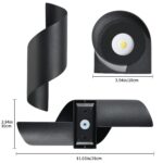 KUKAK 10W LED Wandleuchte IP65 – Innen & Außen Wandlampe 3000K Warmweiss – Bild 6