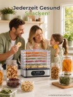 FOHERE Dörrautomat mit 6 Edelstahl-Fächern – 400W Dehydrator mit 48h-Timer & 35-70°C – Bild 2