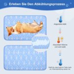 Kühlmatte für Hunde & Katzen 150x100cm – Selbstkühlend & wendbar für Haustiere – Bild 3