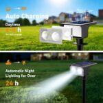 btfarm 4er Set Solarstrahler mit 3 Farbtemperaturen – IP65 Gartenleuchte für Aussen – Bild 6
