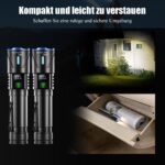 Voylite LED Taschenlampe 2er-Set – 1000000 Lumen, 1500m Reichweite, IPX7 Wasserdicht – Bild 6