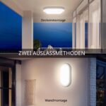 Oraymin LED Feuchtraumleuchte 18W 1710lm IP65 – Energiesparend für Bad, Keller & Garage – Bild 7