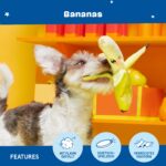 Barkbox Bananen 2-in-1 Hundespielzeug klein – interaktives Plüsch-Spielzeug mit Quietscher – Bild 4