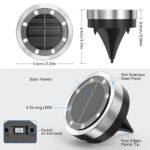 Dankeled 12er Solar Bodenleuchten – Warmweiss LED Gartenbeleuchtung IP65 wasserdicht – Bild 5