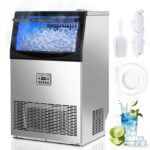 LEADZM Gewerbliche Eismaschine 72kg/24h – Professionelle Eiswürfelbereitung für Restaurants