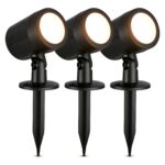 BRILONER 3er Set LED Strahler Außen – Warmweiss Gartenbeleuchtung mit IP54 Spritzschutz
