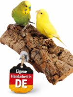 Vogelgaleria Korksitzbrett groß 20x10 cm – Natürliche Schnabel- & Krallenpflege für Wellensittiche & Papageien