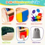 WEVOL 3-in-1 Montessori Holzspielzeug – Motorik & Lernspiel für Kleinkinder ab 1 Jahr – Bild 4