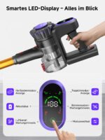 MONSGA Kabelloser Staubsauger 45 kPa mit bürstenlosem Motor – Professionelle Reinigung für 50 Minuten – Bild 7