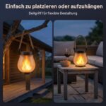 Macchiatto Solar Flammenlaterne 2er Set – IP65 Wasserdicht mit realistischem Flammeneffekt – Bild 4