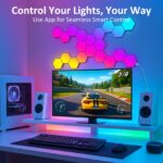 Kangtaixin Hexagon LED Gaming Wandleuchte – 8er Set RGB Panels mit App & Musik-Sync – Bild 6