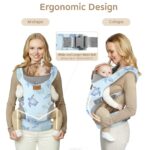 YooxArmor Babytrage 4-36 Monate – Ergonomische M-Position mit 4 Tragepositionen – Bild 4