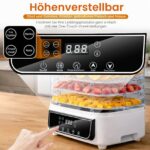 Snovire Dörrautomat mit 5 Einschüben – Profi-Obsttrockner mit 72H-Timer & 35–70°C Temperaturregler – Bild 4