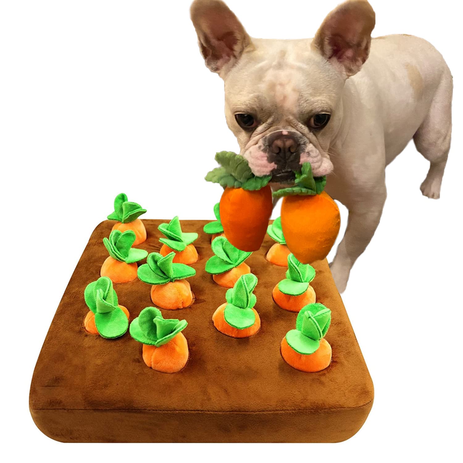Celawork Schnüffelteppich Karotte – Intelligenzspielzeug für Hunde mit Plüsch-Design