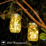 Vindany 4er Set Solar Mason Jar Licht mit 30 LEDs – Warmweisse Gartenleuchten Wetterfest – Bild 6