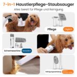 oneisall Hundeschermaschine mit Staubsauger – 12000 Pa Saugkraft für Hund & Katze – Bild 2