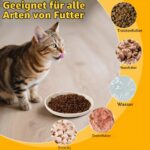 Vikcvcsc 5er Keramik-Katzennapf-Set mit Silikonboden – Anti-Whisker-Fatigue für Katzen – Bild 6