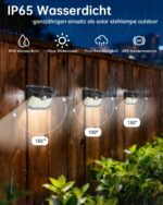 Aootek 5er Set Solarleuchten mit Bewegungsmelder – 120 LED Gartenbeleuchtung IP65 – Bild 2
