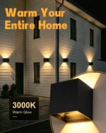 ledmo 8er Set 12W LED Wandleuchte – Warmweiß, verstellbar, IP65 für Innen & Aussen – Bild 6