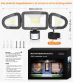 MEIKEE 42W LED Strahler mit Bewegungsmelder – 3600 Lumen Aussenstrahler IP66 für Garten & Terrasse – Bild 7