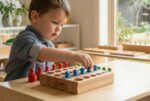 BOHS Montessori-Zylinderblöcke – 4er Set Holzpuzzle mit Knöpfen für frühe Motorik – Bild 2