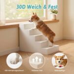 COZY KISS 5-Stufen Hundetreppe 60cm – Gelenkschonendes Haustierambulanzmöbel für kleine Hunde – Bild 3