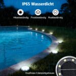 8er Set Solar Bodenleuchten IP65 – Automatische Gartenbeleuchtung für Wege & Terrasse – Bild 3